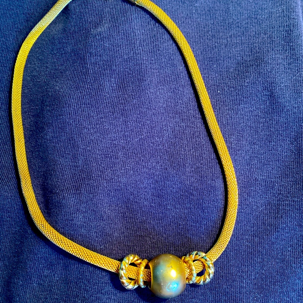 Gold finish necklace